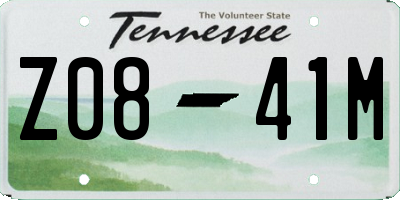 TN license plate Z0841M