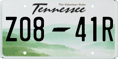TN license plate Z0841R