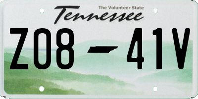 TN license plate Z0841V