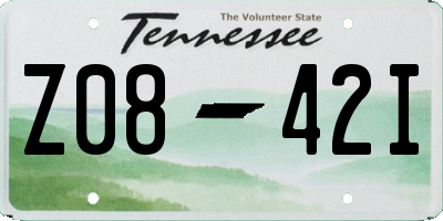 TN license plate Z0842I