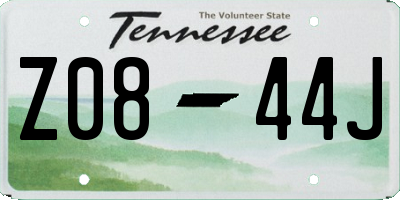 TN license plate Z0844J
