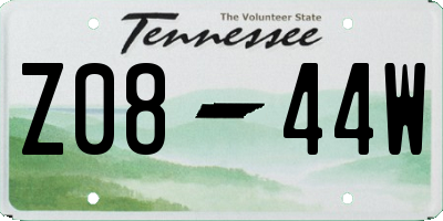 TN license plate Z0844W