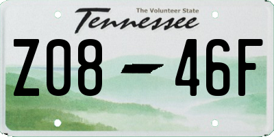 TN license plate Z0846F