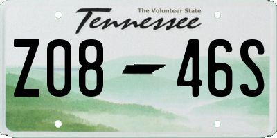 TN license plate Z0846S