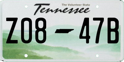 TN license plate Z0847B