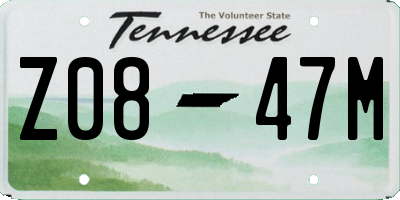 TN license plate Z0847M