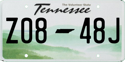 TN license plate Z0848J