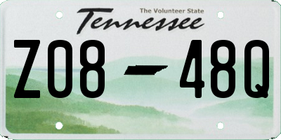 TN license plate Z0848Q