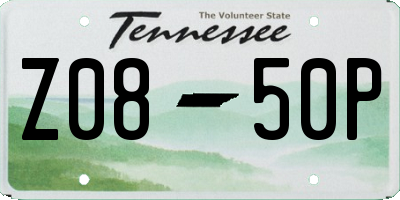 TN license plate Z0850P