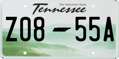 TN license plate Z0855A
