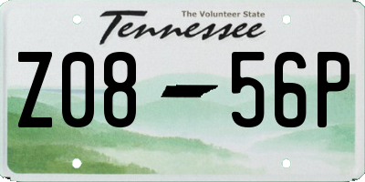 TN license plate Z0856P