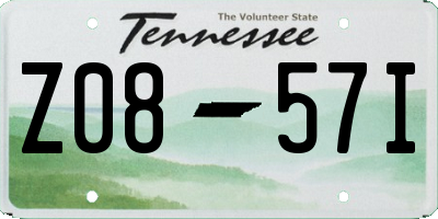TN license plate Z0857I