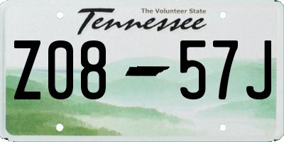 TN license plate Z0857J