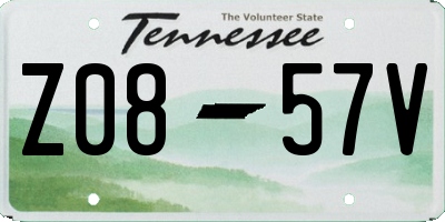 TN license plate Z0857V