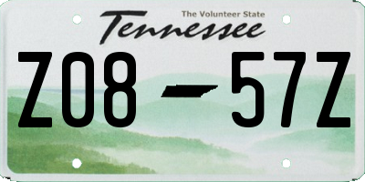TN license plate Z0857Z