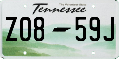 TN license plate Z0859J