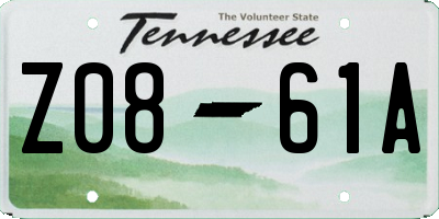 TN license plate Z0861A
