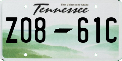 TN license plate Z0861C
