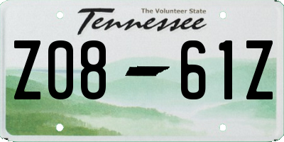 TN license plate Z0861Z