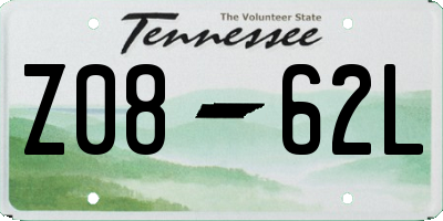 TN license plate Z0862L