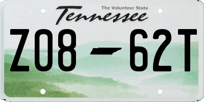 TN license plate Z0862T