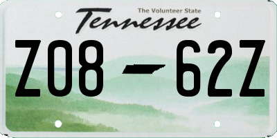 TN license plate Z0862Z