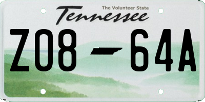 TN license plate Z0864A