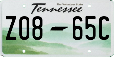 TN license plate Z0865C