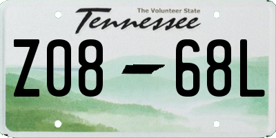 TN license plate Z0868L