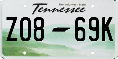 TN license plate Z0869K