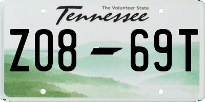 TN license plate Z0869T