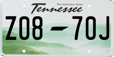 TN license plate Z0870J
