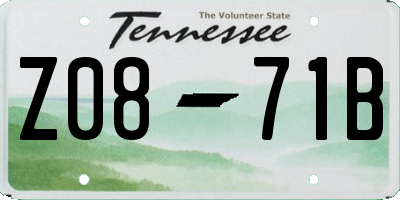 TN license plate Z0871B