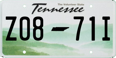 TN license plate Z0871I
