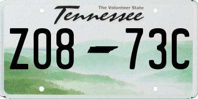 TN license plate Z0873C