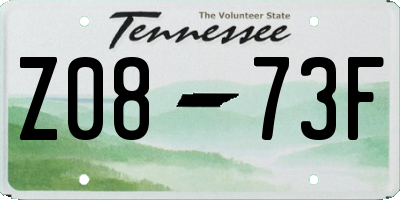 TN license plate Z0873F