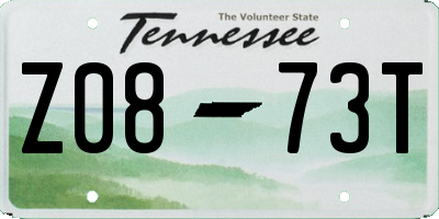 TN license plate Z0873T
