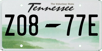 TN license plate Z0877E