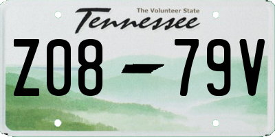 TN license plate Z0879V