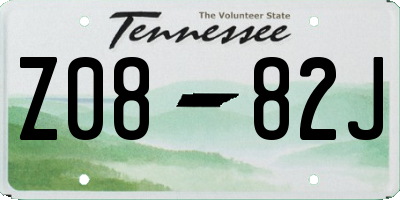 TN license plate Z0882J