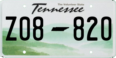 TN license plate Z0882O