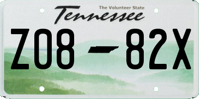 TN license plate Z0882X