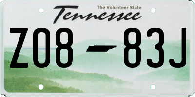 TN license plate Z0883J