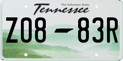 TN license plate Z0883R