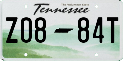 TN license plate Z0884T