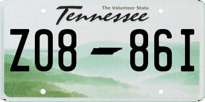 TN license plate Z0886I