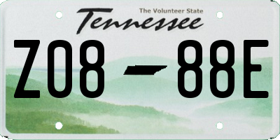 TN license plate Z0888E