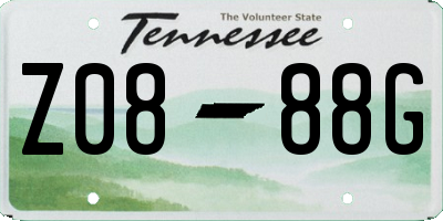 TN license plate Z0888G