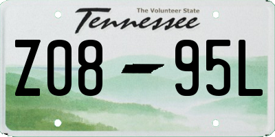 TN license plate Z0895L