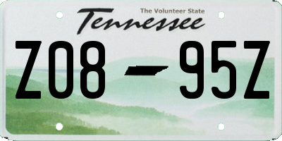 TN license plate Z0895Z
